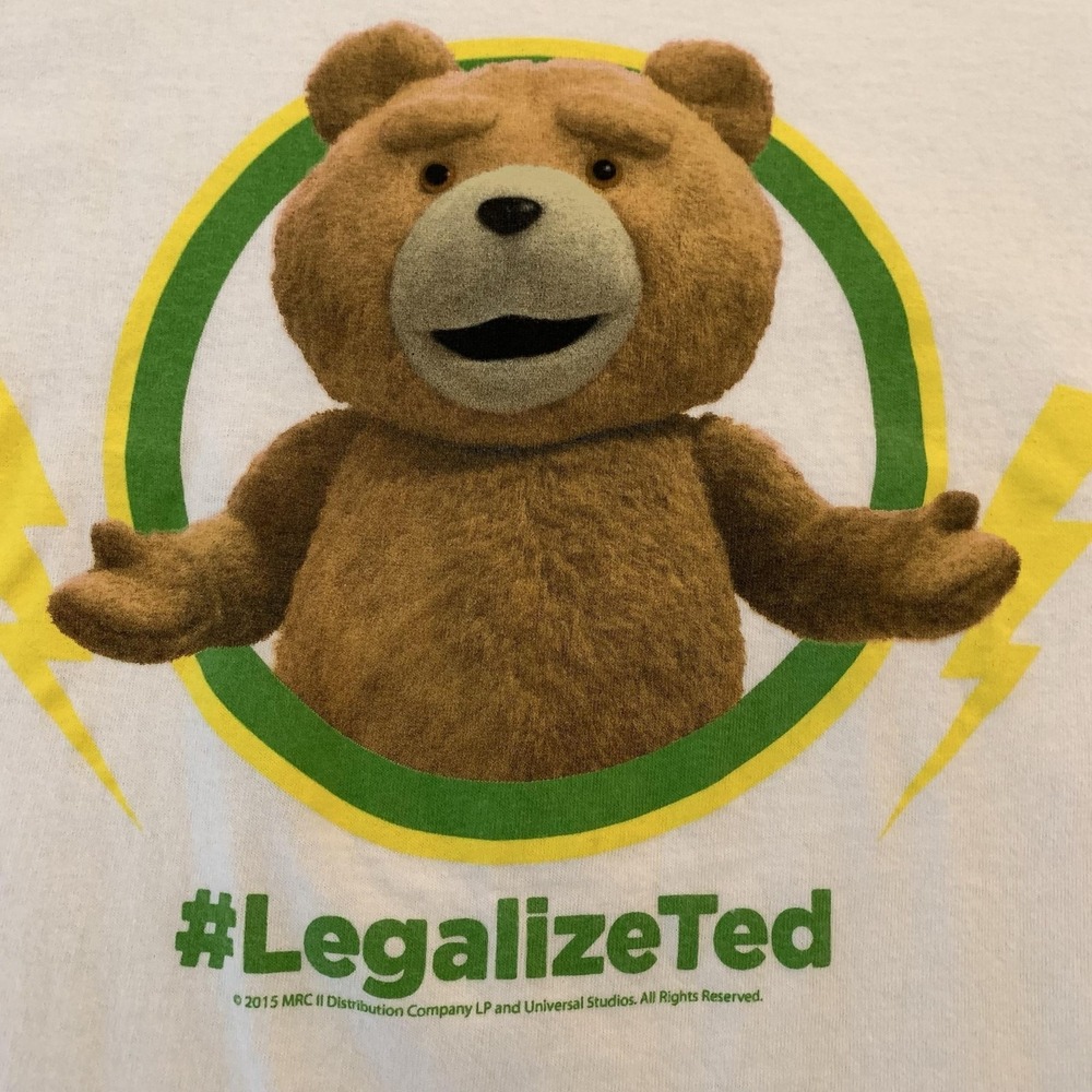 Ted Delta Pro Weight Shirt Mens Large White #LegalizeTed Graphic Tee T-Shirt